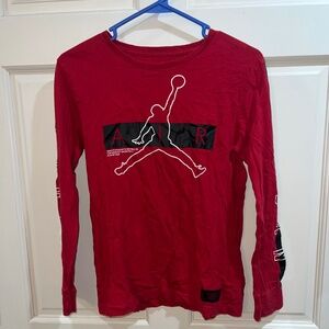 Air Jordan Jumpman Red Long Sleeve Shirt  Size Large  Boys